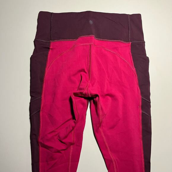 Athleta All‎ In Structure Maroon Pink Compression Leggings 7/8 Tight Size Small - Picture 9 of 9